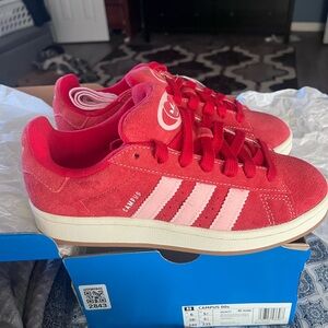CAMPUS 00s- Scarlet Red $ Pink, Gum, M6/W7.5-8- BRAND NEW- NEVER WORN
